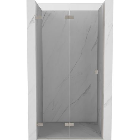 Mexen Lunar-F porta doccia pieghevole sinistra 60 cm, trasparente, nichel spazzolato - 836-060-000-97-00-L (1/5)