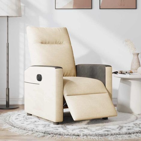Maison Exclusive - Relaxsessel Elektrisch Creme Stoff