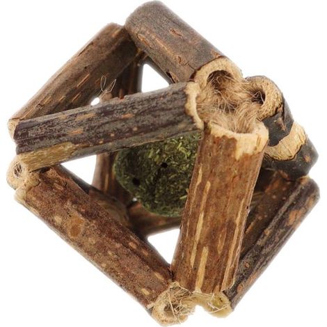 Gioco gatto poligono con pallina in matatabi e catnip 4,7 cm