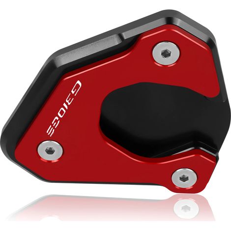 (G310GS rouge 22-23) Compatible avec BMW G310GS G 310GS G 310 GS 2017-2023 Accessoires moto Plaque d'extension de béquille CNC Béquille latérale Agrandissement du repose-pied maxpower (1/4)
