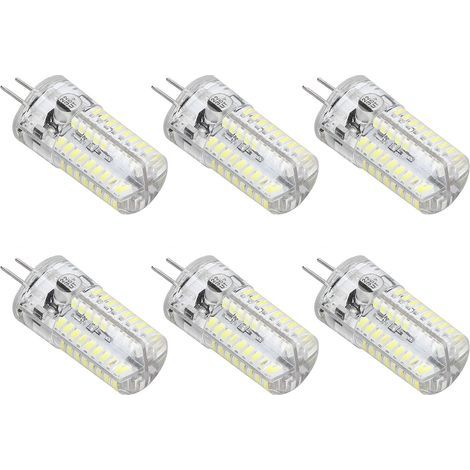Lot 6 ampoules LED G4 – 5W – bi-pin – 360° lumineuses – maïs – éclairage paysager / domestique – blanc pur (1/5)