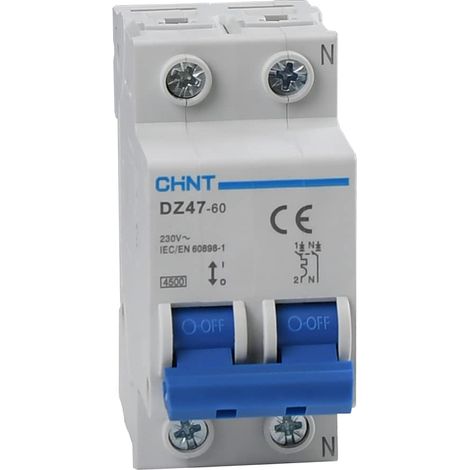 Chint interruttore magnetotermico da guida 1P+N 16A a 2 moduli 4,5 Ka 230 volt bipolare (1/4)