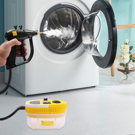Nettoyeur vapeur, nettoyeur vapeur haute pression 1,2 L, 2 500 W, avec pistolet à commande automatique (trois embouts), adapté au nettoyage de divers appareils électroménagers, jaune (1/5)