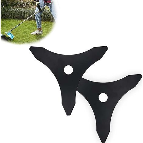 Freischneiderblatt, 2-teilige Freischneiderscheibe, Dreizahn-Benzin-Freischneiderblatt, 25,4 mm Lochdurchmesser, für Rasenflächen, Gärten und Terrassen (1/5)