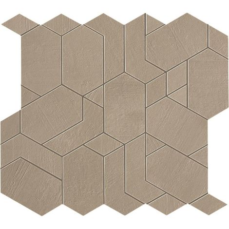 Mosaïque effet Béton Beige Terre Mix 33,5x31x0,9 cm Mat Vetrano - Mur intérieur (vendu par carton de 0,623 m²) - RO'MA CARRELAGE