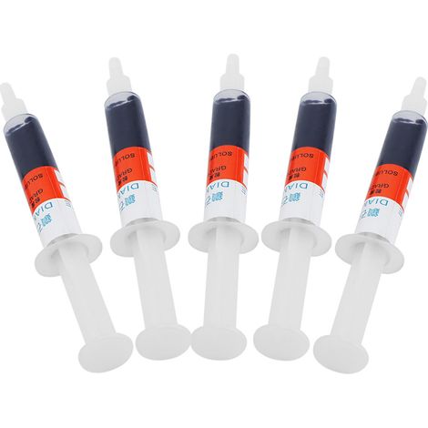 Ensemble de 5 tubes de pâte à polir diamantée, composé de rodage, pâte abrasive, aiguille W40320