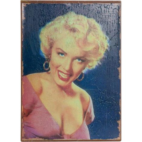 Plaque décorative en métal Marilyn, 26x35 cm (lot de 10)