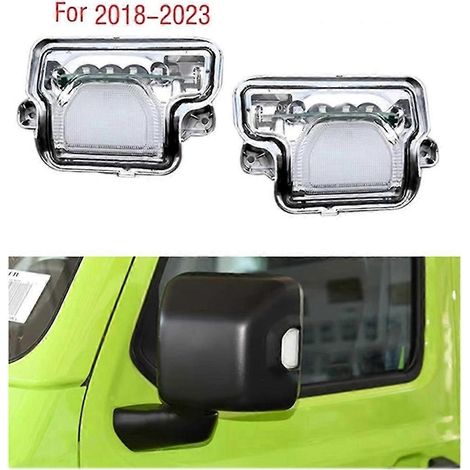 par de luces intermitentes laterales para espejos retrovisores exteriores de puertas de coche para Jeep Wrangler (1/4)
