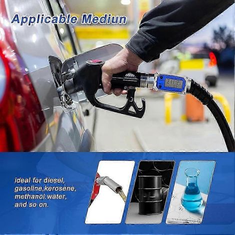 Débitmètre numérique à turbine, manomètre, débitmètre numérique à LED pour carburant diesel 1 pouce NPT, capteur indicateur de débit sur circuit imprimé (1/5)