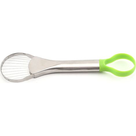 royaluxe - Coupe-avocat et cuillère en acier inoxydable, coupe-avocat 2 en 1, coupe-avocat multifonctions, gadget de cuisine avec pichet d'avocat et dissolvant de fosse pour Chef Fitness et Sala végét (1/5)
