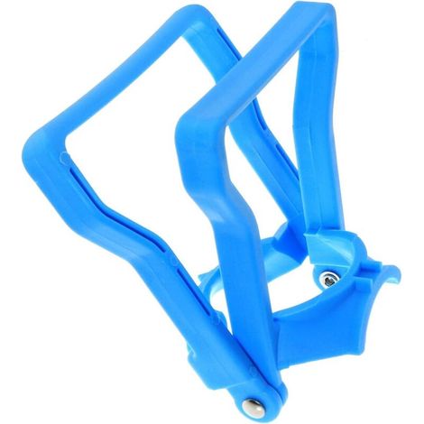 1 manico a doppio anello per borraccia, manico per borraccia, supporto antiscivolo, manico blu per secchio dell'acqua con moschettone (1/4)