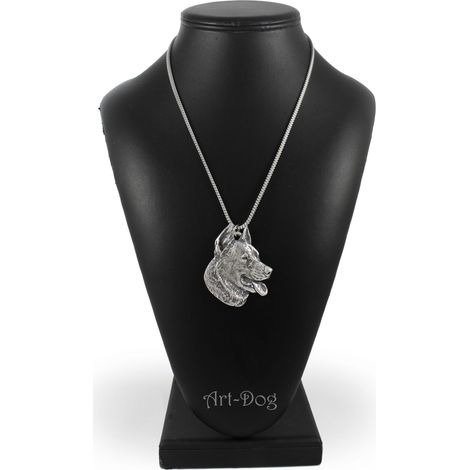 Beauceron Pastore Francese - collana con ciondolo a forma di cane su catena d'argento, gioiello unico di Art-Dog (1/5)