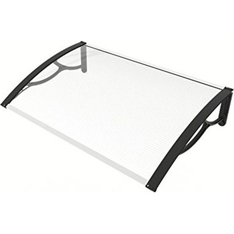 PENSILINA MODULABILE in POLICARBONATO ALVEOLARE100X80cm - TETTOIA da esterno TRASPARENTE