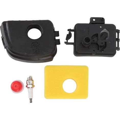 Kit de couvercle de filtre à air avec ampoule de starter, filtre en mousse et bougie d'allumage pour moteurs 450E 500E 550E (1/5)