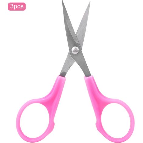 Paire de 3 ciseaux de broderie coudés 4,5 pouces, lames en acier inoxydable, manches ABS, outil artisanal pour couture et travaux manuels (1/5)