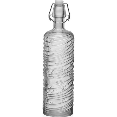 Bottiglia d'acqua Versa Trasparente Vetro Alluminio 1 L 8,2 X 30,6 X 8,2 CM