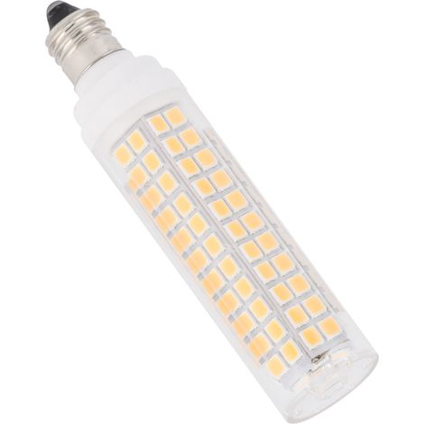 Ampoule LED E11 sans scintillement, 1200 lm, culot 136 LED. Ampoule dimmable E11 équivalente à une ampoule halogène de 100 W. Convient aux suspensions, plafonniers, appliques et lampes de table. Blanc (1/5)