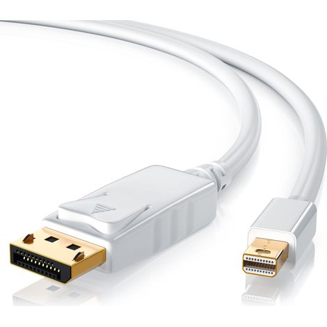 CSL Mini DisplayPort zu DisplayPort Audio- & Video-Kabel, FullHD MiniDP Monitor Kabel, Verbindungskabel - 3m (1/5)