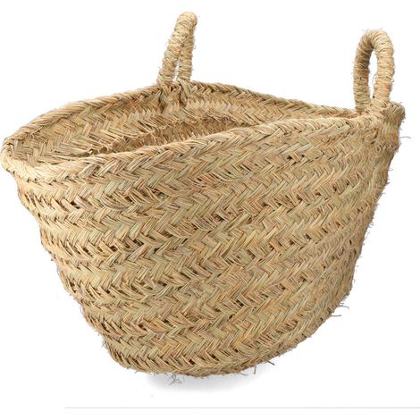 Ovaler Esparto-Korb für Holzschuppen 60x35x45 cm GRUNDLAGEN