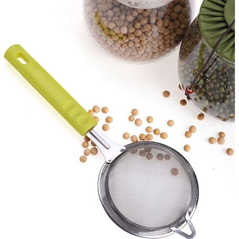 Setaccio per farina manuale, setaccio per farina in filo di acciaio inossidabile, filtro per farina da cucina (1/4)