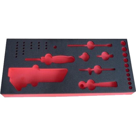 Plateau mousse vide pour module FACOM - PM.MODR1A - Pour cliquet douilles 1/4" (1/2)