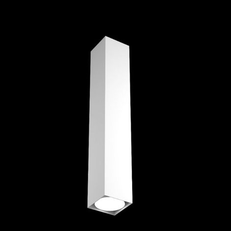 Plafoniera moderna top light plate 1129 pl50 gx53 led metallo lampada soffitto, finitura metallo bianco