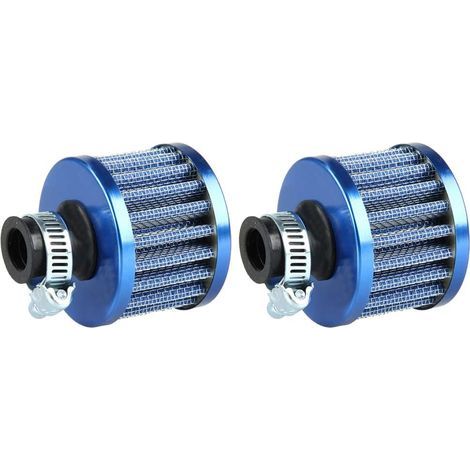 12 X Filtre à Air Froid Reniflard Carter Turbo Ventilateur 12mm mini Bleu pour Voiture Moto (1/5)