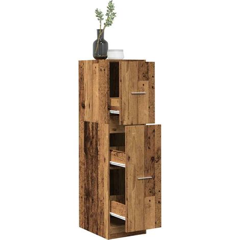 Apothekerschrank Altholz-Optik 30x41x118 cm Holzwerkstoff