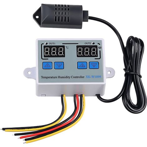 Contrôleur numérique double de température et d'humidité pour réfrigérateur domestique, thermostat, hygrostat, thermomètre et régulateur de température XK,W1099 AC110,220V