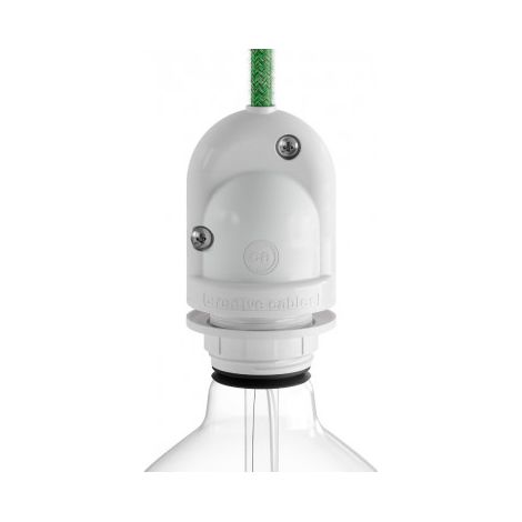 Portalámparas para Exterior E27 Blanco IP65 (Retractilado)