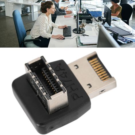 Adaptador USB 3.1 Tipo E para placa base de ordenador, adaptador USB 3.1 Tipo E, conector direccional en ángulo de 90 grados (PH74A) (1/5)