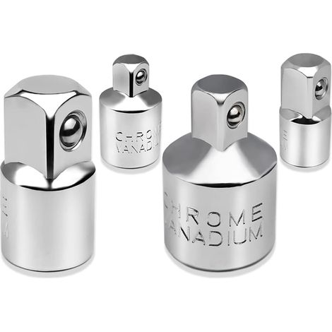 4-teiliges Ratschen-Adapter-Adapter-Set, Stecknuss-Adapter, Ratsche 1/2 Zoll auf 3/8 Zoll, 3/8 Zoll auf 1/2 Zoll, 1/4 Zoll auf 3/8 Zoll, 3/8 Zoll auf 1/4 Zoll, Reduzieradapter für Stecknüsse und Bits