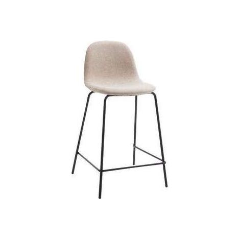 Pack de 4 taburetes modelo Córdoba tapizado tela beige tostado. 94 cm(alto)40 cm(ancho)46 cm(fondo)