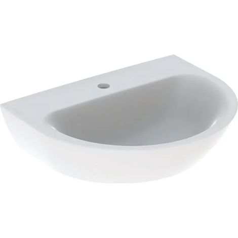Geberit Renova lavabo, 60x48cm con orif. central, sin reb., blanco, completamente rectificado, 500599012
