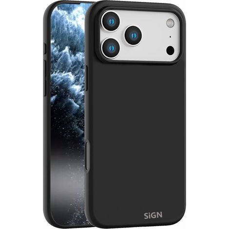 Funda de silicona líquida SiGN para iPhone 17 Pro Max - Negra