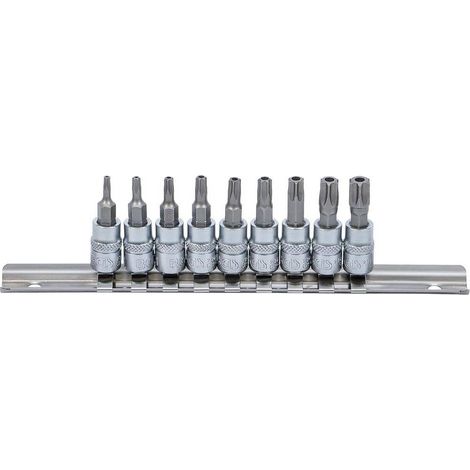 Jeu de Douilles et Embouts 6,3 mm (1/4) - Profil Torx T10-T50, 9 pcs - Précision et Polyvalence - D-Work (1/5)