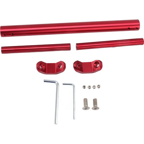 Support de fixation rétroviseur moto électrique, prolongateur guidon en aluminium rouge, barre d'équilibre pour accessoires moto (1/5)