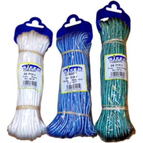 Corda in polipropilene 5 mm x 20 metri Bianco Verde BP21