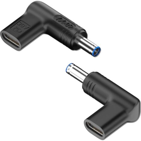 Adaptateur de Type C vers DC 4,5 X 3,0 Mm, Adaptateur USB C vers Prise 4,5 X 3,0 Mm, Charge Rapide PD, Prend en Charge jusqu'à 100 W (1/5)