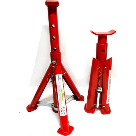 COPPIA CAVALLETTI PIEGHEVOLI PER AUTO PORTATA 3000 Kg 3 TON (1/5)