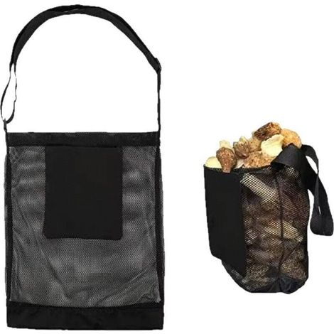 Netz-Pilzbeutel mit atmungsaktivem Material – zusammenklappbarer, leichter und waschbarer Sammelbeutel für Wald, Wanderungen und Garten (30 x 40 cm)