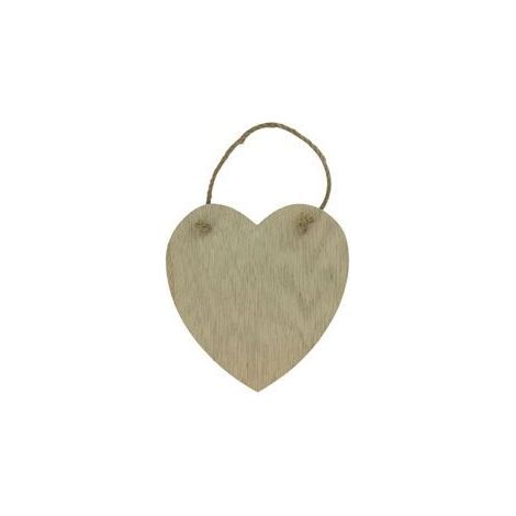 Plaque de porte - Artisanal - Bois - 14 x 13.5 cm - Objet décoratif - Coeur