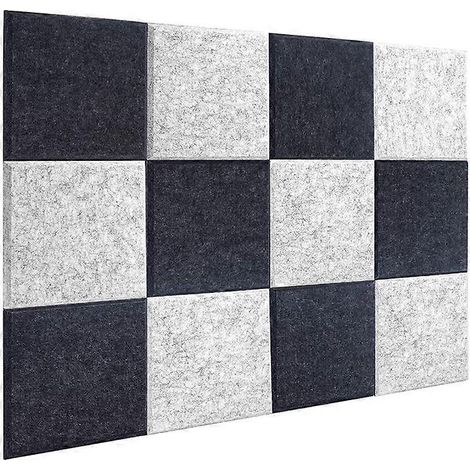 Lot de 12 panneaux acoustiques en mousse, panneaux d'insonorisation à bords biseautés, traitement acoustique pour murs de bureaux et maisons. (1/5)