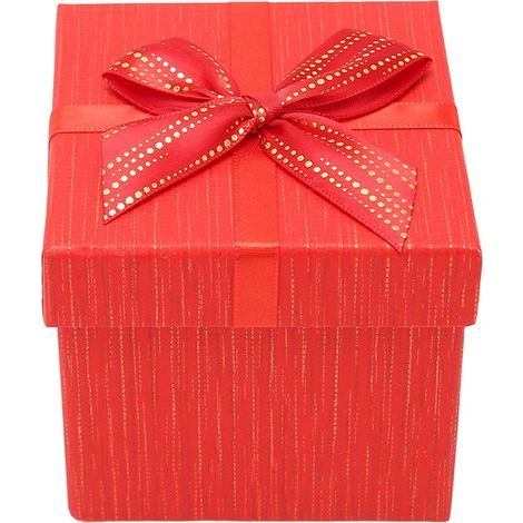 Boîte Cadeau 4 Pièces avec Couvercles 10x9.5x10 cm pour Mariage Noël Anniversaire Saint-Valentin Rouge HM2330406 (1/5)