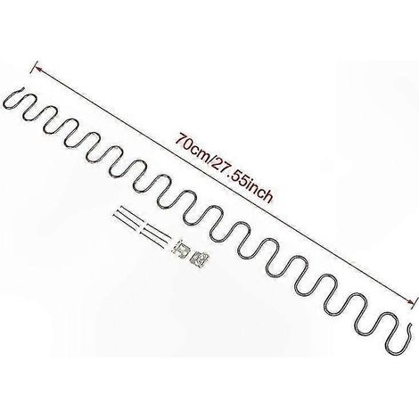 Ressorts de remplacement pour meubles avec clips, compatibles avec les canapés et les chaises de 45 cm à 70 cm de longueur, avec support de quincaillerie jusqu'à 70 cm. (1/5)
