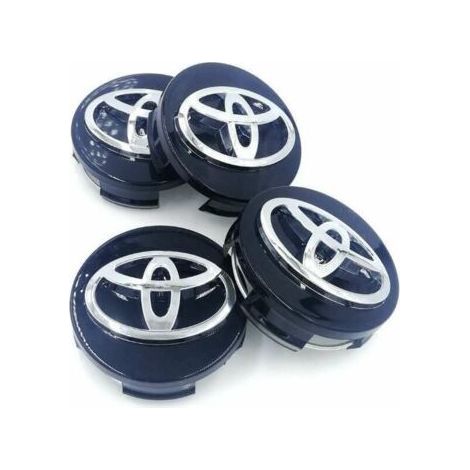 Tapa del centro de la rueda Toyota 4 62 mm para emblema de logotipo negro (1/4)
