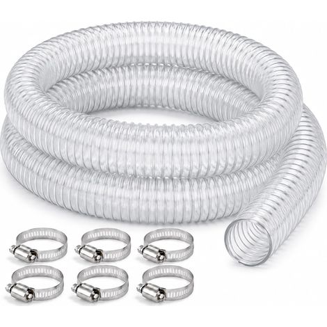 Tuyau Aspirateur Transparent 3 mètres x 50 mm, Tuyau Aspiration (1/5)