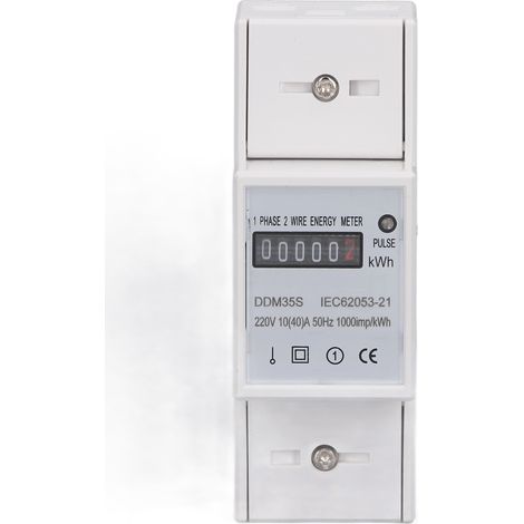 Compteur électrique monophasé numérique Din Rail 10-40A DC220V testeur de consommation énergétique (1/5)