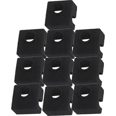 Lot de 10 chaussettes isolantes en silicone pour buses d'imprimante 3D, compatibles avec les extrudeuses Ender-3 et CR-10. (1/5)