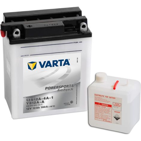 Batería de motocicleta Powersports Freshpack YB12A-A Varta